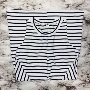 Old Navy Tank Dress Knee Length Soft Striped Navy White Women XL Beach Nautical